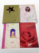 Four boxed Barbie collectors dolls, including Grecian Goddess, Radiant Rose, Hollywood Legends,