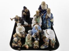 A collection of Chinese earthenware figures
