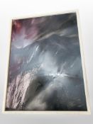 Continental School : Mountain landscape, oil on canvas,