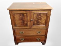 A late Victorian mahogany cabinet,