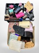 A large collection of jewellery boxes,