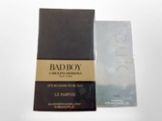 A bottle of Carolina Herrera Bad Boy parfum for men 100ml,