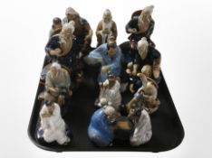 A collection of Chinese earthenware figures