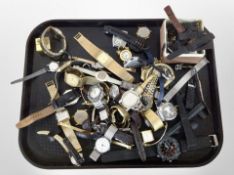 A collection of lady's and gents wristwatches, including gold-plated examples, Sekonda, Rotary, etc.