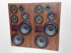 A pair of Ortofon 445 rosewood effect speakers, height 68cm.