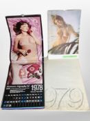 A Howson-Algraphy pinup calendar 1978 and two others.