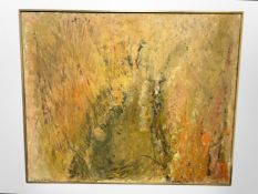 Danish School : Abstract study, oil on canvas, 100cm x 81cm.