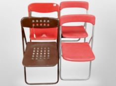 Four 20th century Scandinavian folding chairs