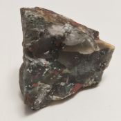 An Australian rough bloodstone mineral and a Picasso Jasper bracelet