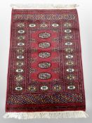 A Lahore Bokhara rug, Pakistan, 107cm x 66cm.