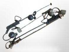 A group of 19th century cast iron scales.