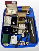 A group of lady's and gents gold-plated wristwatches including rotary Accurist 9ct gold cameo