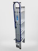 An aluminium extending step ladder.