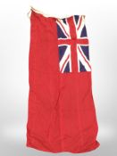 A vintage naval flag, 138cm x 57cm.