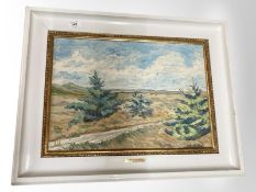 Valdemar Heinrich Hartnack (1895 - 1969) : Track on a hillside, oil on board,