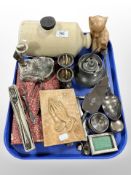 A group of collectables including small silver photograph frame, silver-handled cake slice,