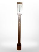 A Danish teak stick barometer.