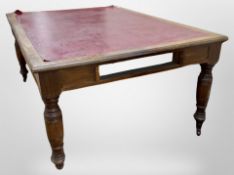 A Victorian mahogany library table,