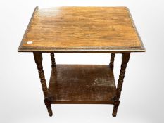 An oak bobbin turned occasional table,