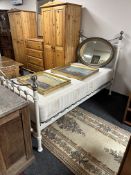 A contemporary metal 3' bed frame with Beautysleep mattress