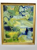 Danish School : Abstract study, oil on canvas, 80cm x 100cm.