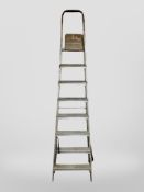 An aluminium step ladder