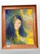 Danish School : Portrait of a lady, oil on canvas, 39cm x 49cm.