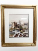 A watercolour study of the lantern tower of St.