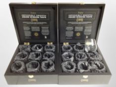 Two boxed sets of Cobra glasses.