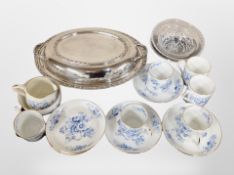 A silver-plated entrée dish with cover,