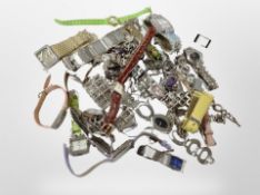 A collection of assorted lady's fashion wristwatches.