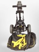 An electric golf caddy CONDITION REPORT: no battery