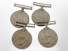 A group of four Second World War medals.