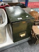 A Kidds vintage enameled metal index drawer, height 30cm.