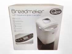 A Quest breadmaker, boxed.