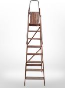 A wooden step ladder