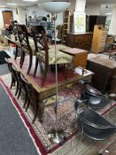 A contemporary standard lamp