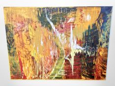 20th Century School : Abstract study, oil on canvas, 122cm x 90cm.