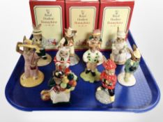 10 Royal Doulton Bunnykins figures, boxed.