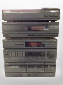 A JVC Hi-Fi system including AL-E31 auto return turntable, CD player, receiver, etc.