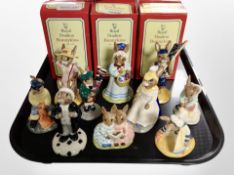 10 Royal Doulton Bunnykins figures, boxed.