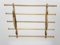 A pine drying rack,