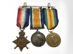 A WWI medal trio named to 19620 Pte J H Pratt Duke of Cornwall's Light Infantry,