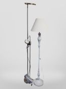 Two contemporary standard lamps