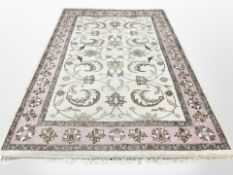 A woolen Persian-design carpet,