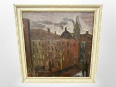 Danish school : Study of a town building, oil on canvas, 47cm x 47cm.