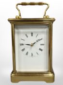A brass-cased carriage clock signed Matthew Norman, eleven jewel movement with platform escapement,
