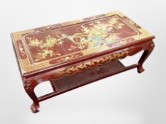 A contemporary Japanese style low coffee table,