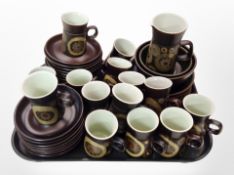 Approximately 41 pieces of Denby Arabesque stoneware.