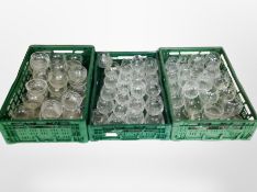 A large quantity of crystal including rummers, grapefruit dishes, etc.